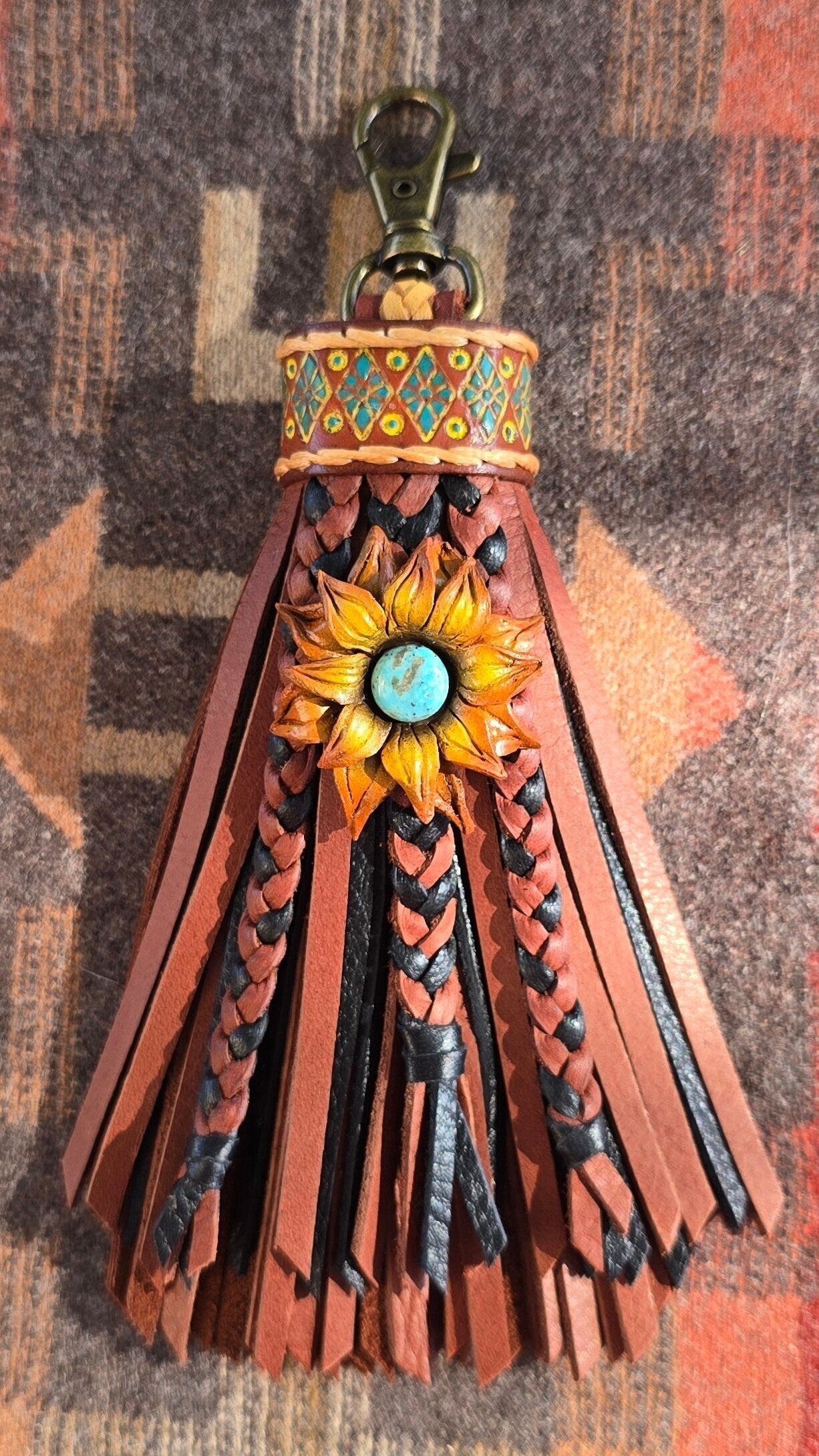 5" Clip-on Sunflower Tassel