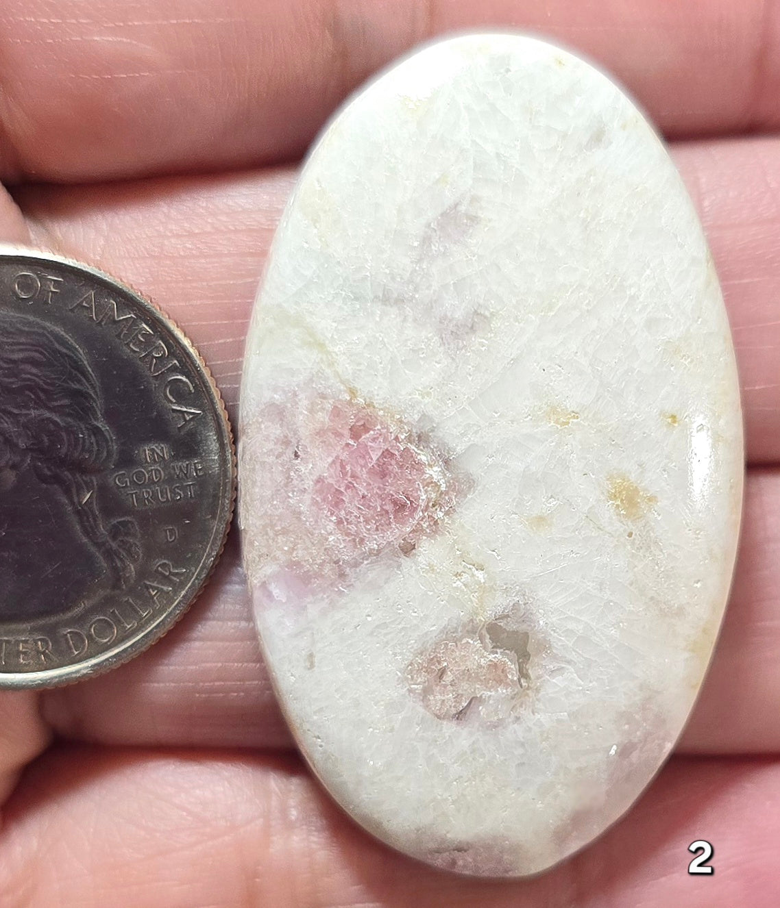 #2 Pink Tourmaline in Ivory Quartz