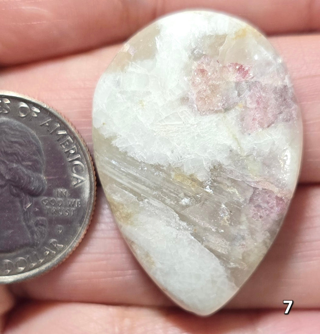 #7 Pink Tourmaline in Ivory Quartz