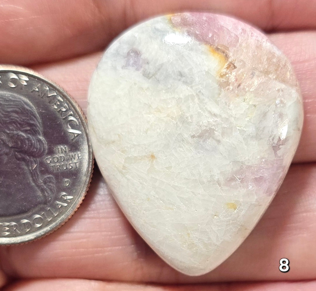 #8 Pink Tourmaline in Ivory Quartz