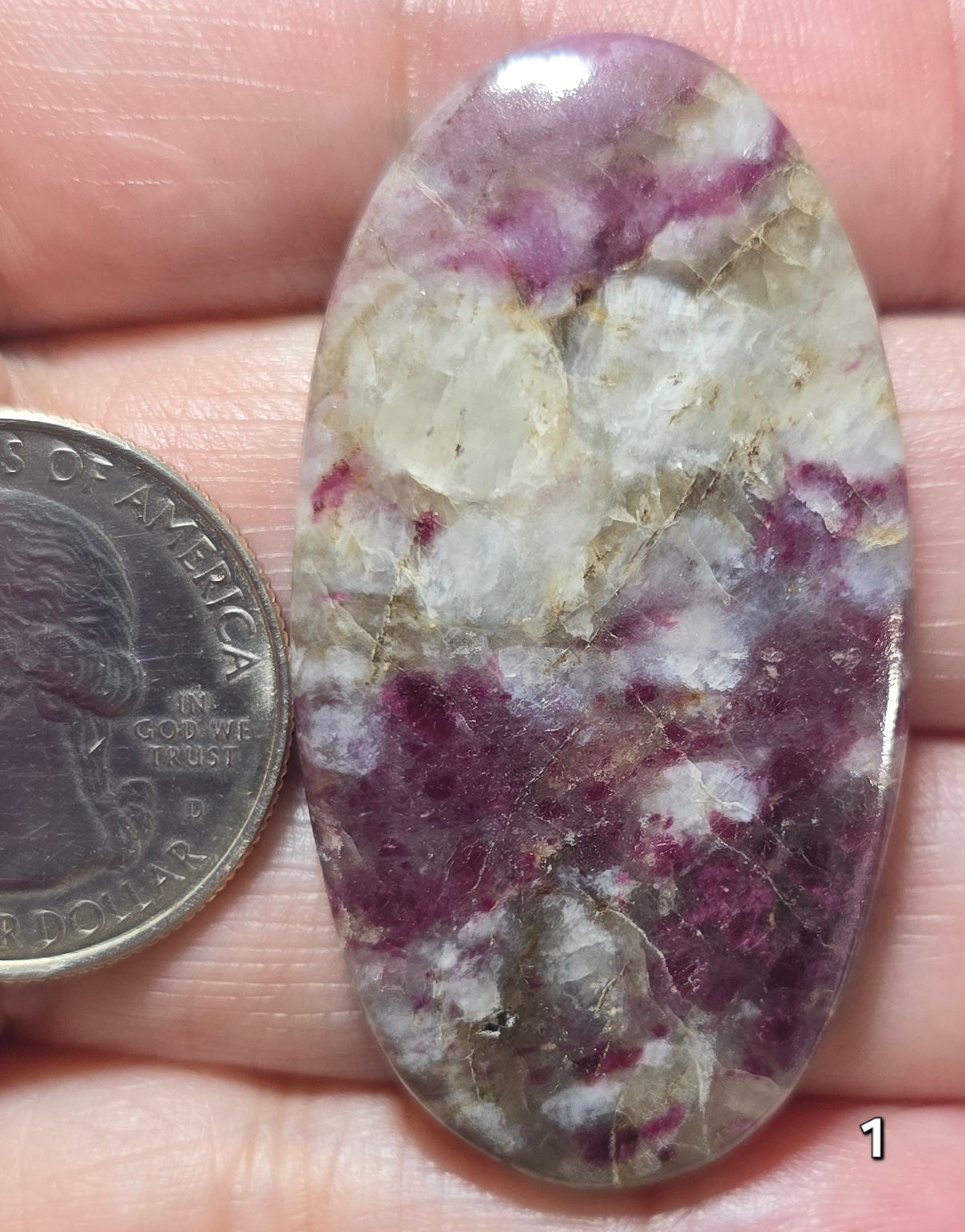 #1 Pink Tourmaline in Smoky Quartz