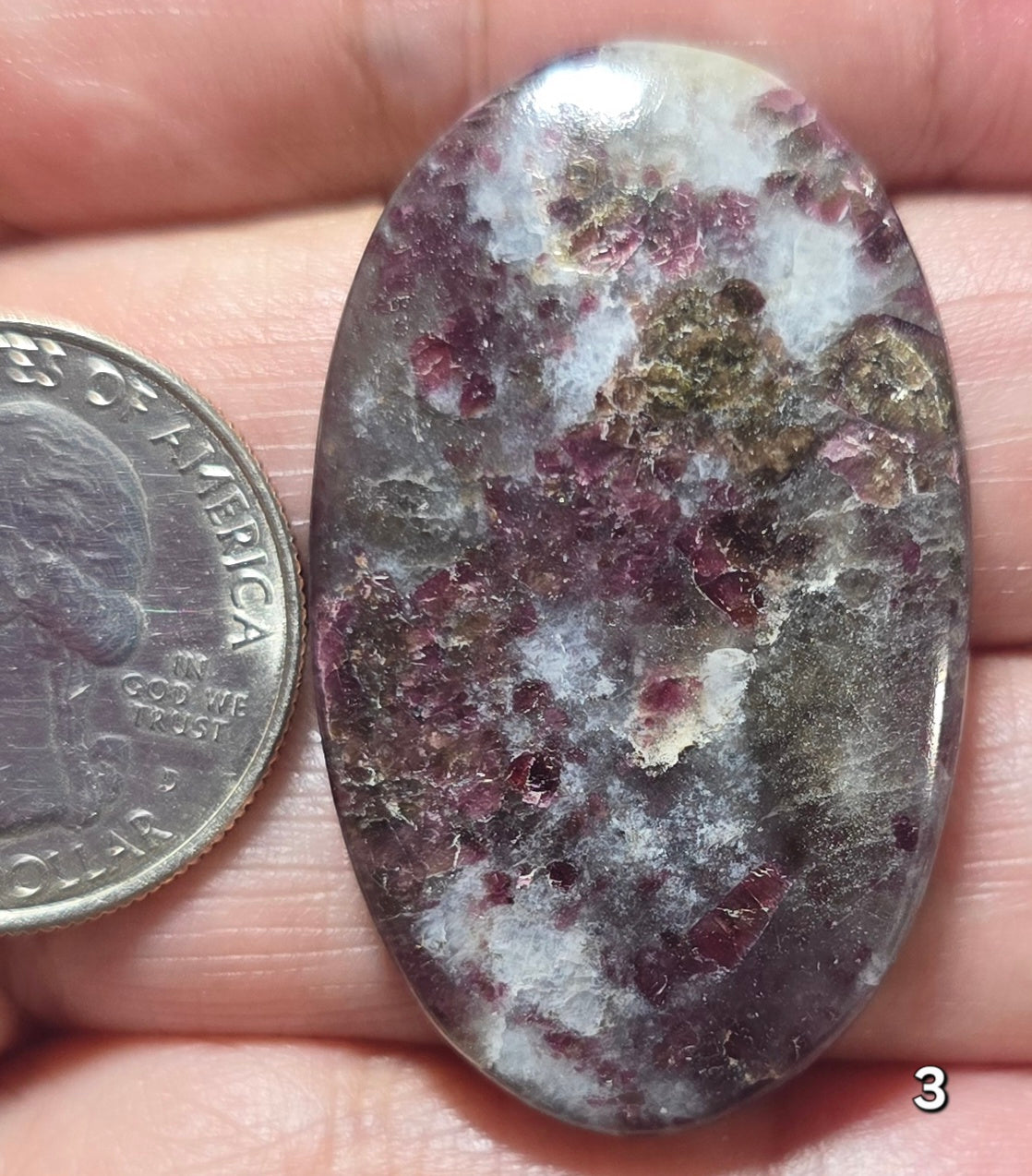 #3 Pink Tourmaline in Smoky Quartz