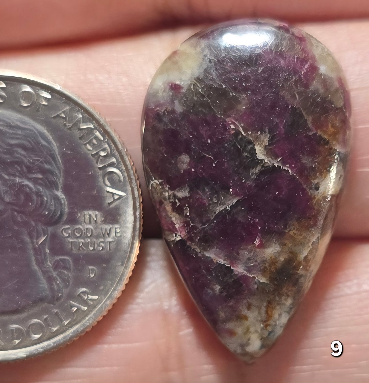 #9 Pink Tourmaline in Smoky Quartz