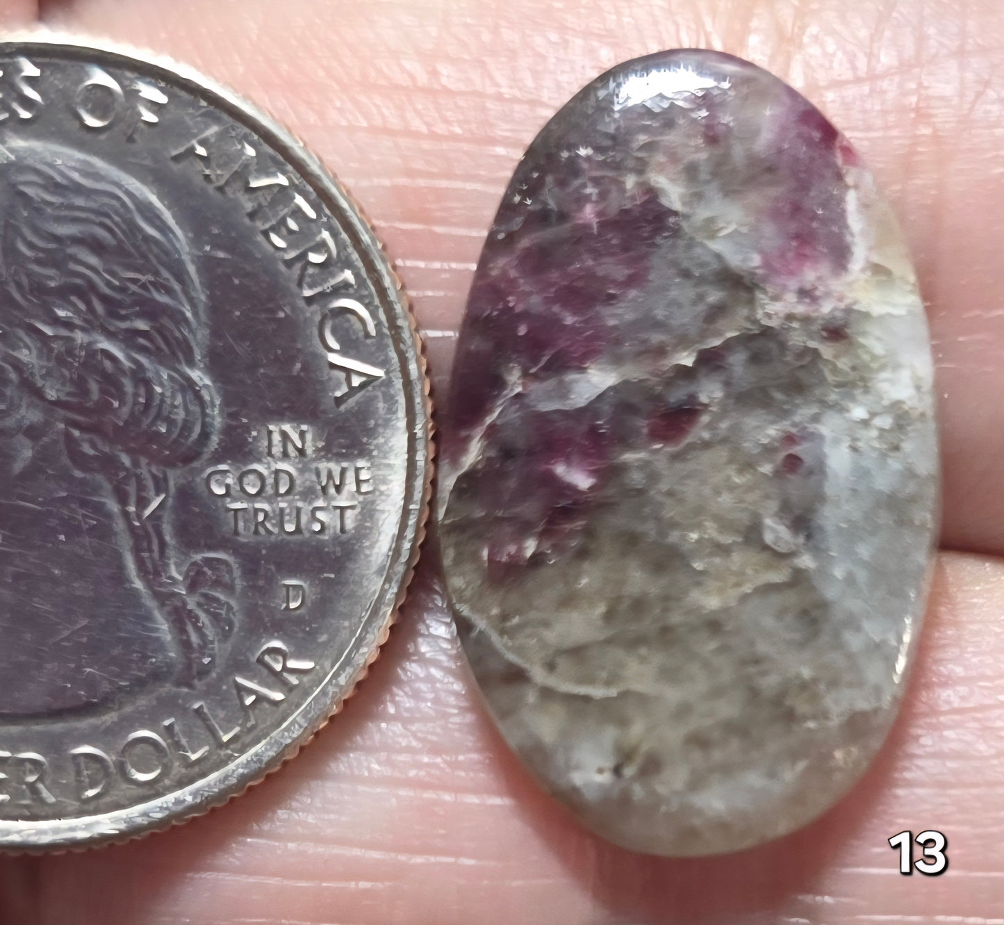 #13 Pink Tourmaline in Smoky Quartz