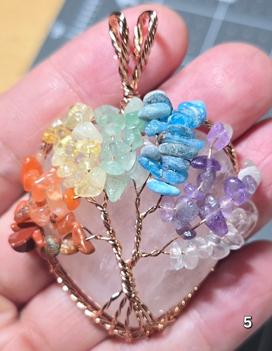 #5 Seven Chakra Tree of Life Pendant