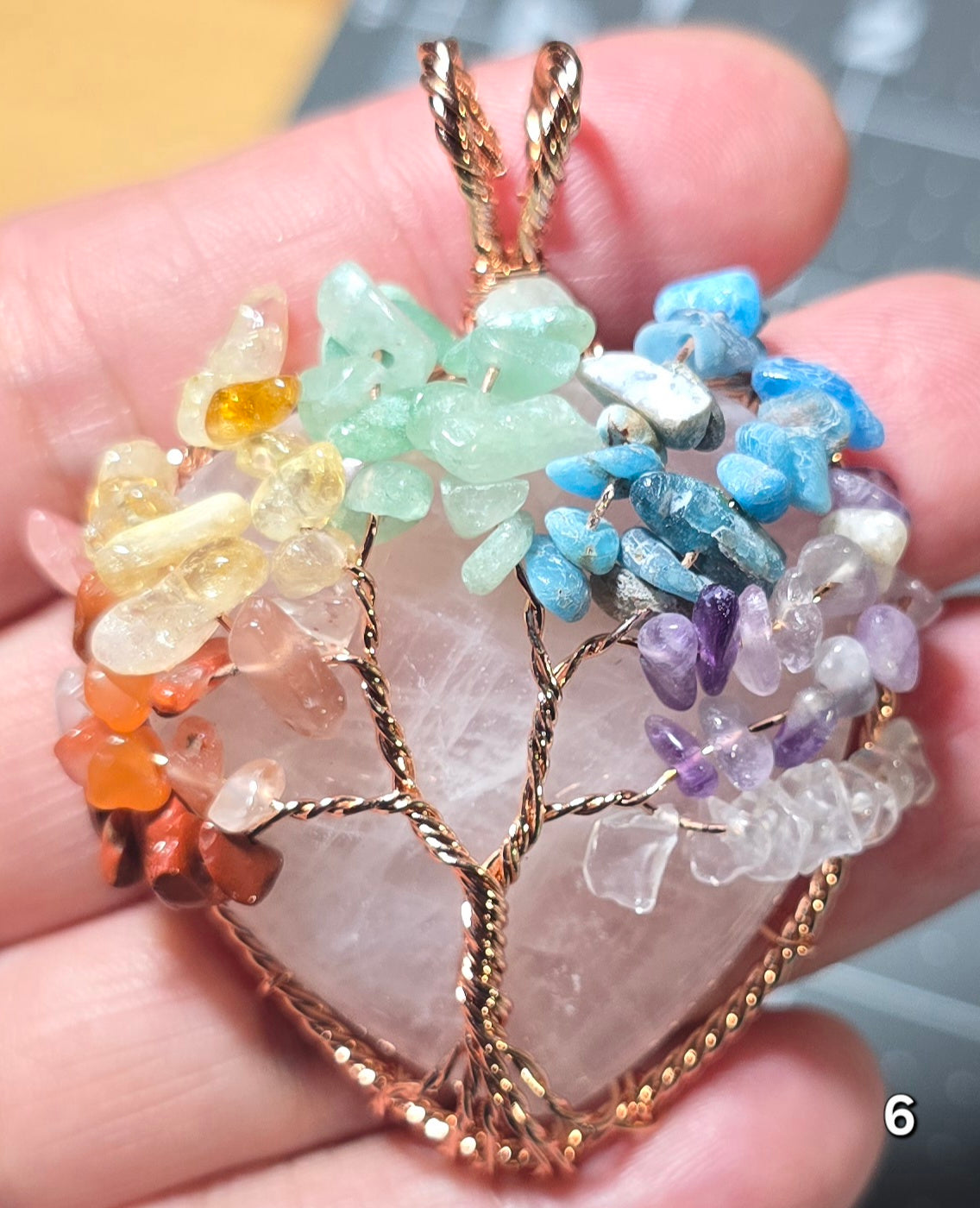 #6 Seven Chakra Tree of Life Pendant