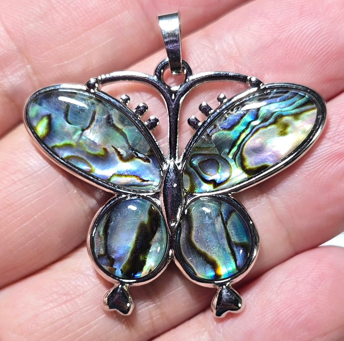 Abalone Butterfly Pendant