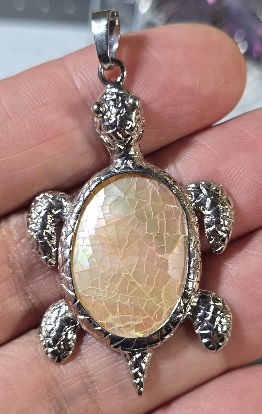 Abalone Turtle Pendant