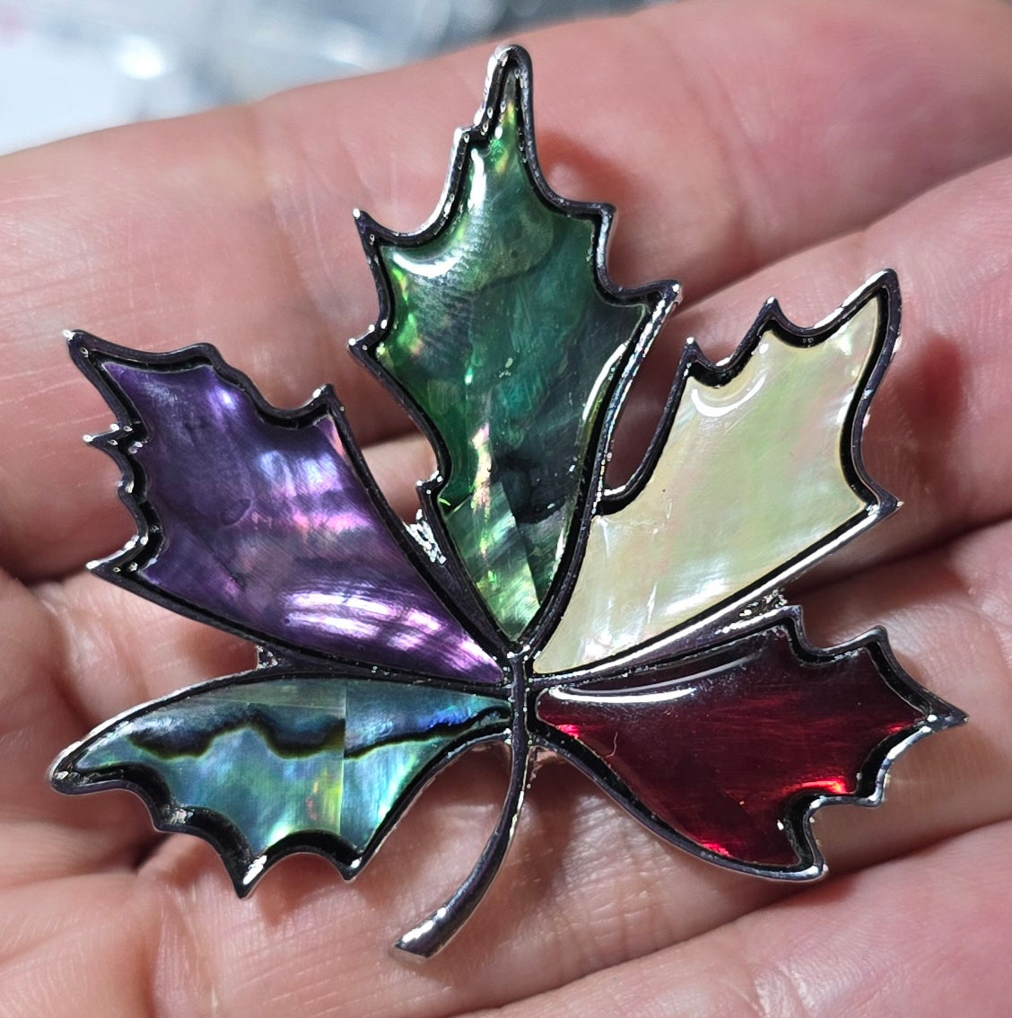 Abalone Leaves Pendant/Brooch