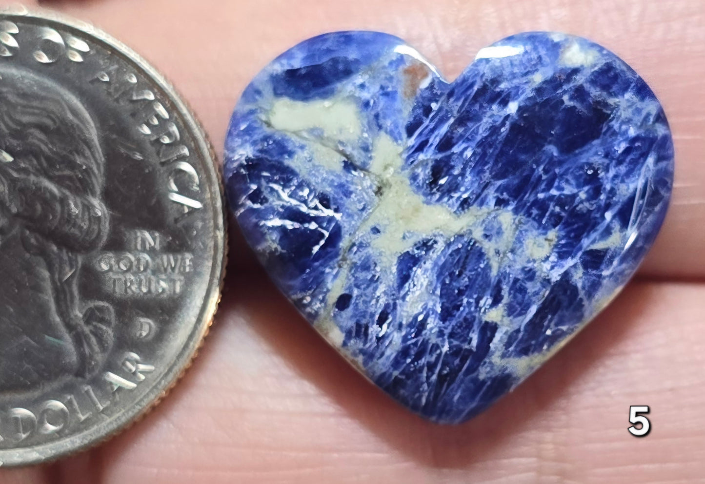 #5 Sodalite Heart