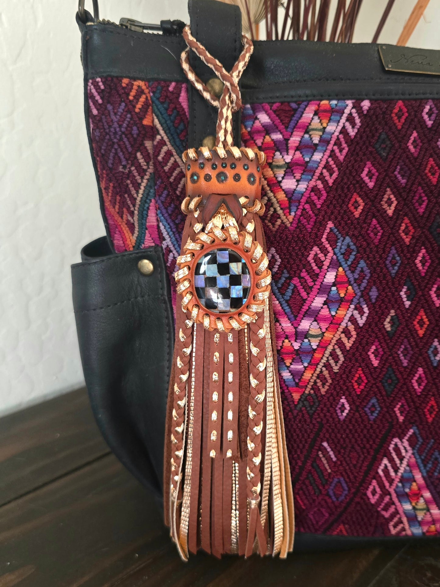 8" Rose Gold Renegade Leather Tassel