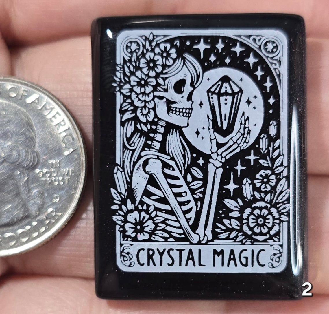 #2 Engraved Black Onyx Tablet