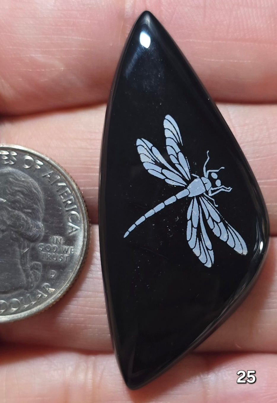 #25 Engraved Black Onyx