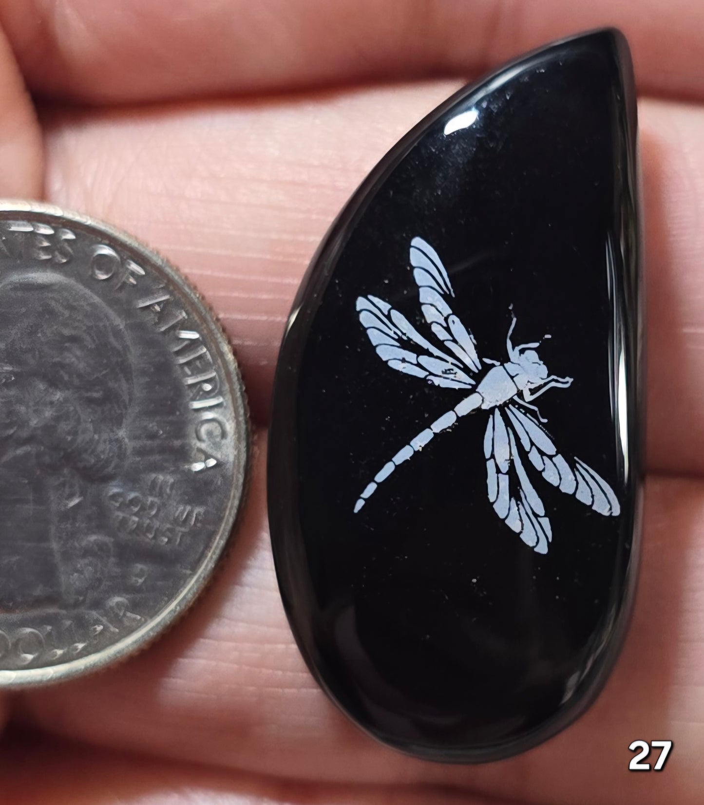 #27 Engraved Black Onyx