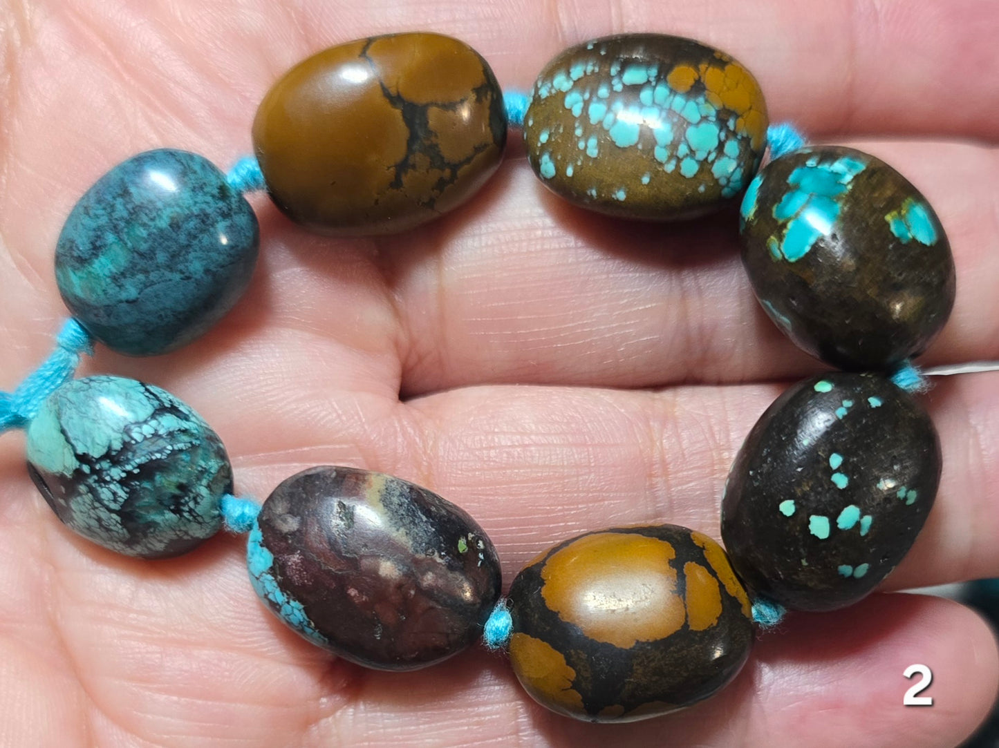 #2 Natural Hubei Turquoise Chunky Statement Beads – 16–20mm