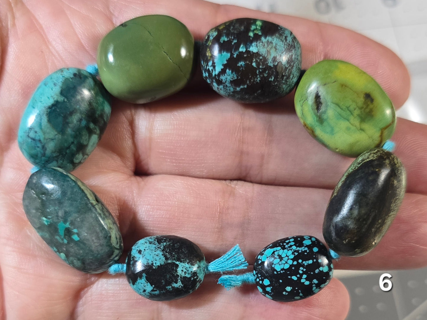 #6 Natural Hubei Turquoise Chunky Statement Beads – 16–22mm