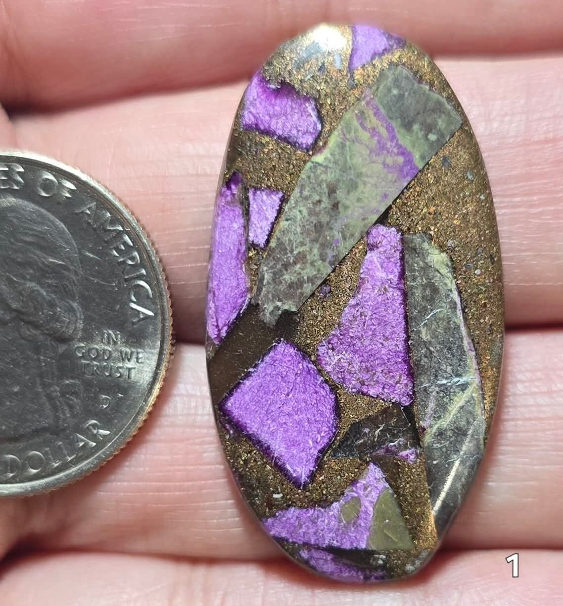 #1 Copper Stichtite Mosaic