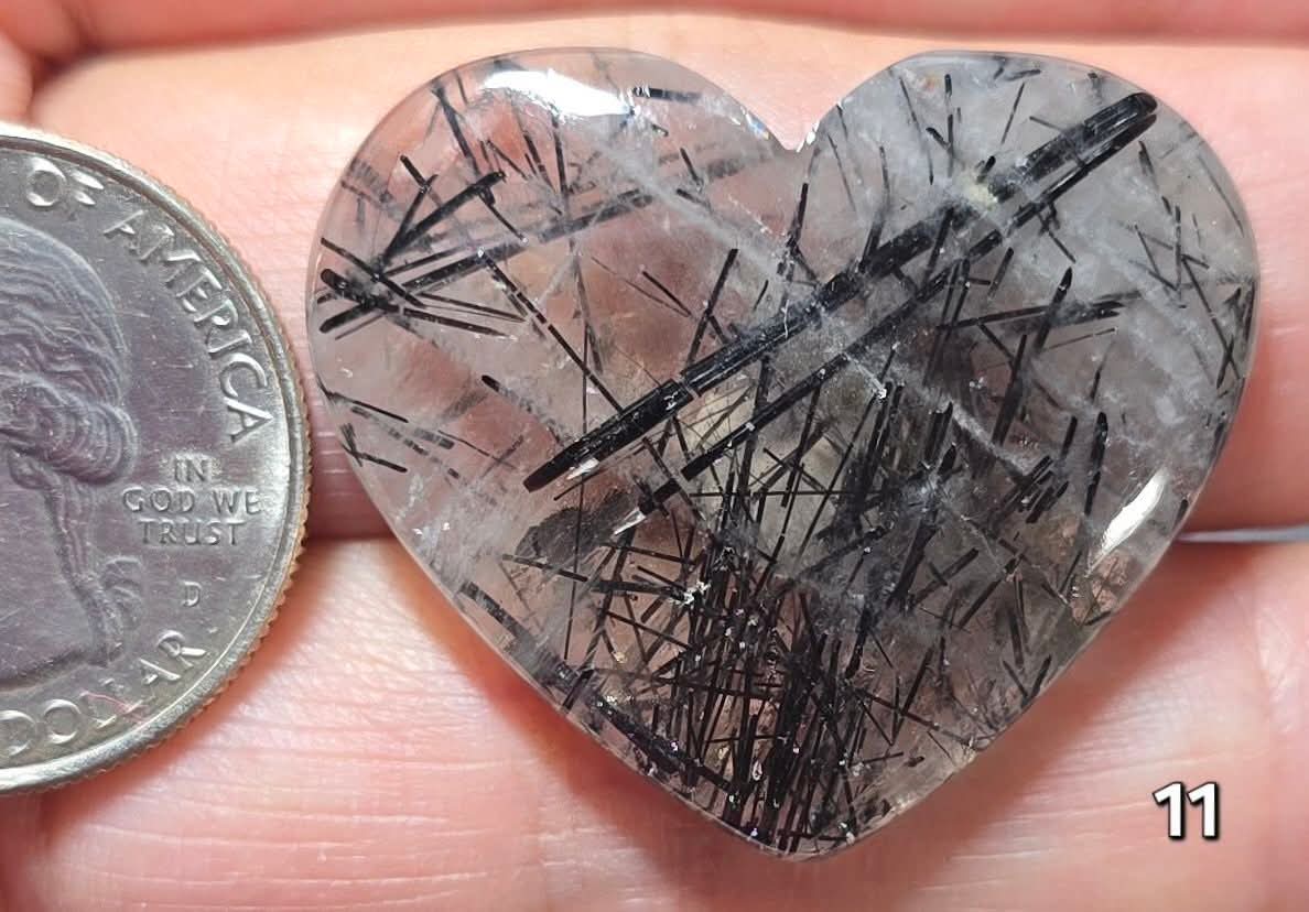 #11 Rutilated Quartz Heart