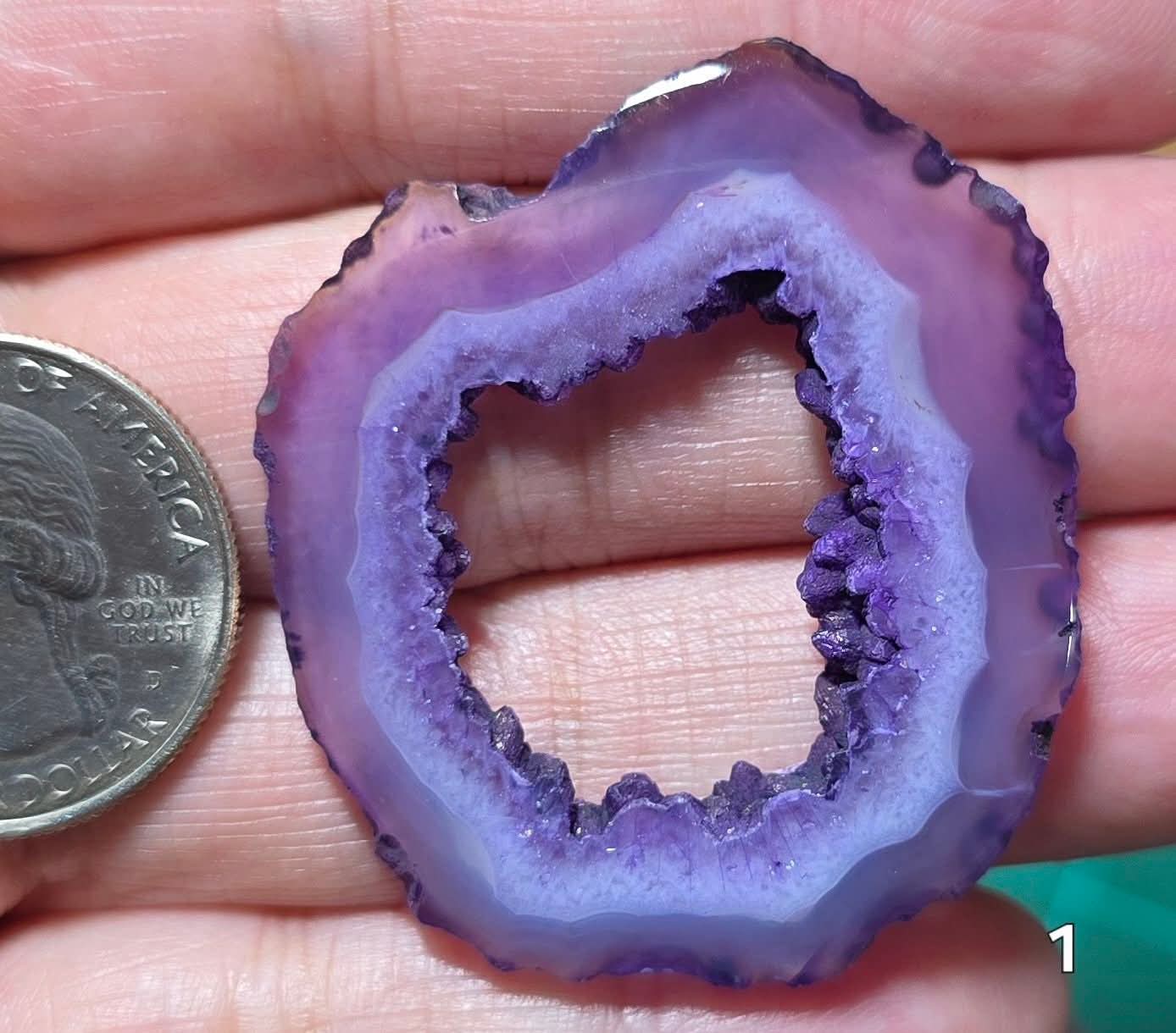 #1 Agate Geode Window Druzy