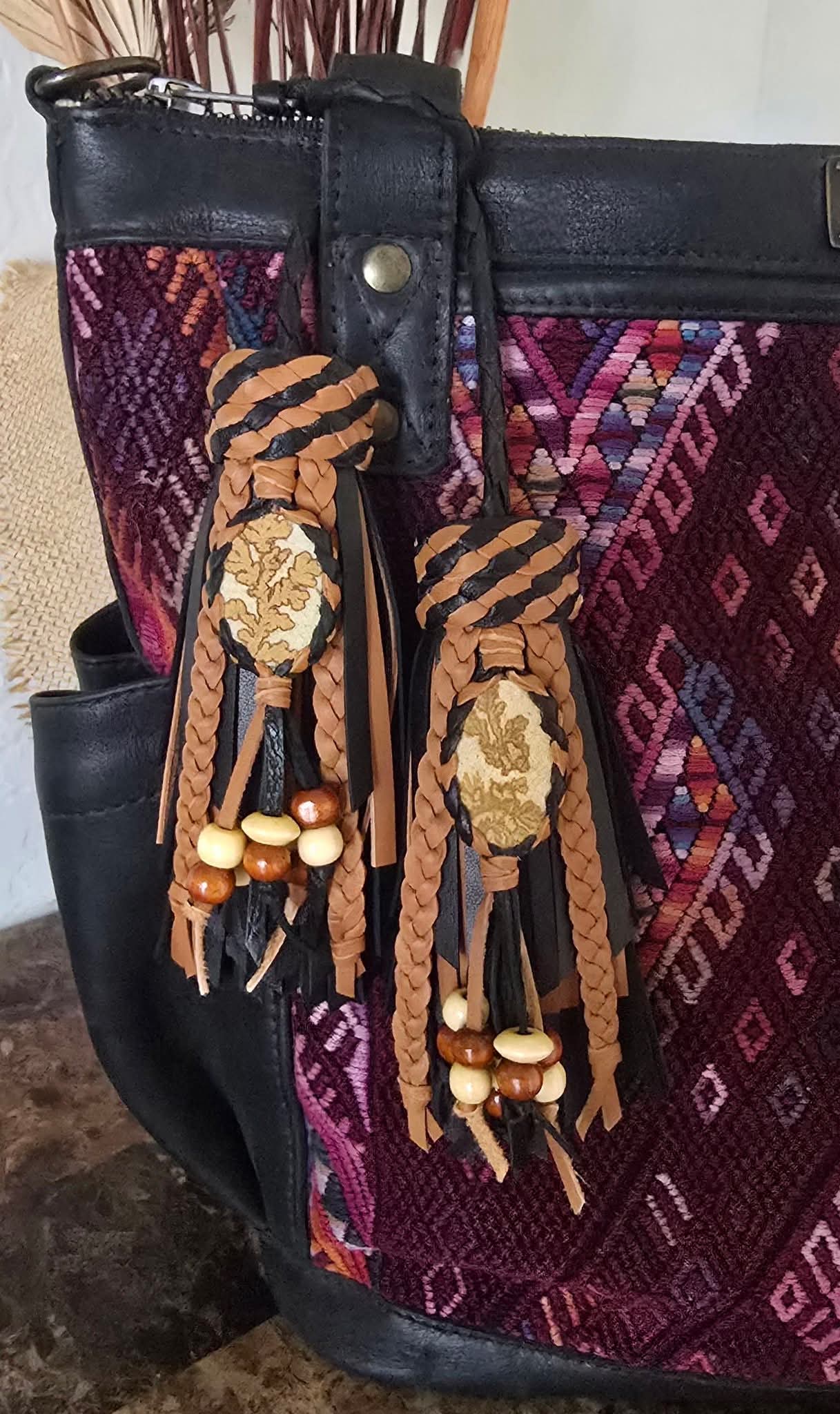 Double 5" Dendritic Jasper Tassels