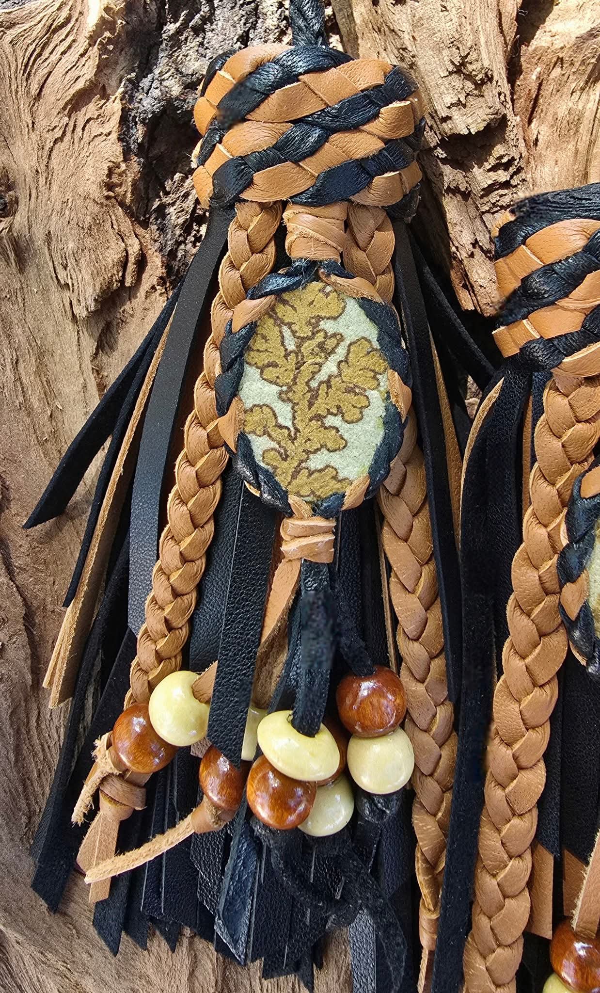 Double 5" Dendritic Jasper Tassels