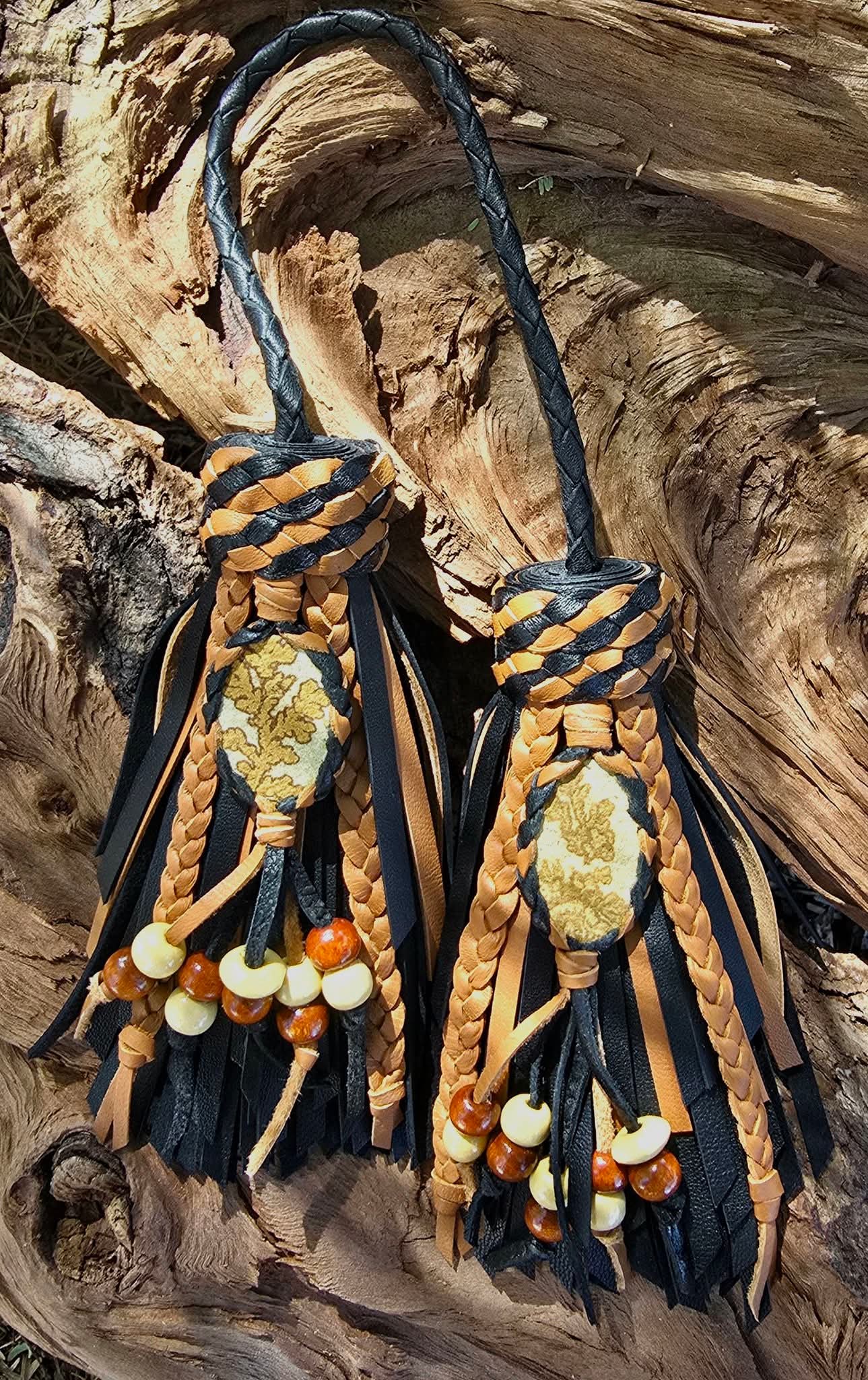 Double 5" Dendritic Jasper Tassels