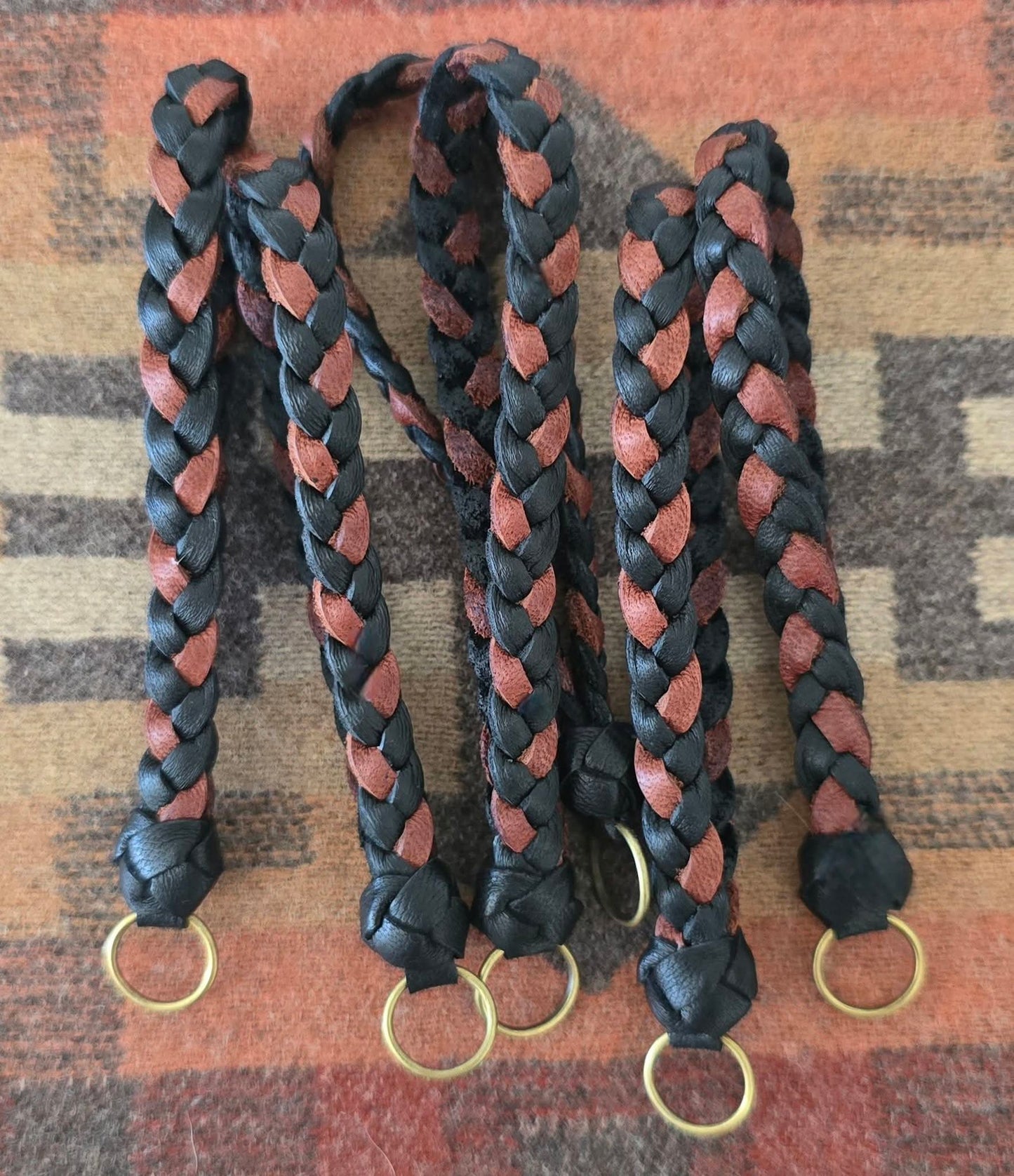 Black & Cognac Fob Hanger