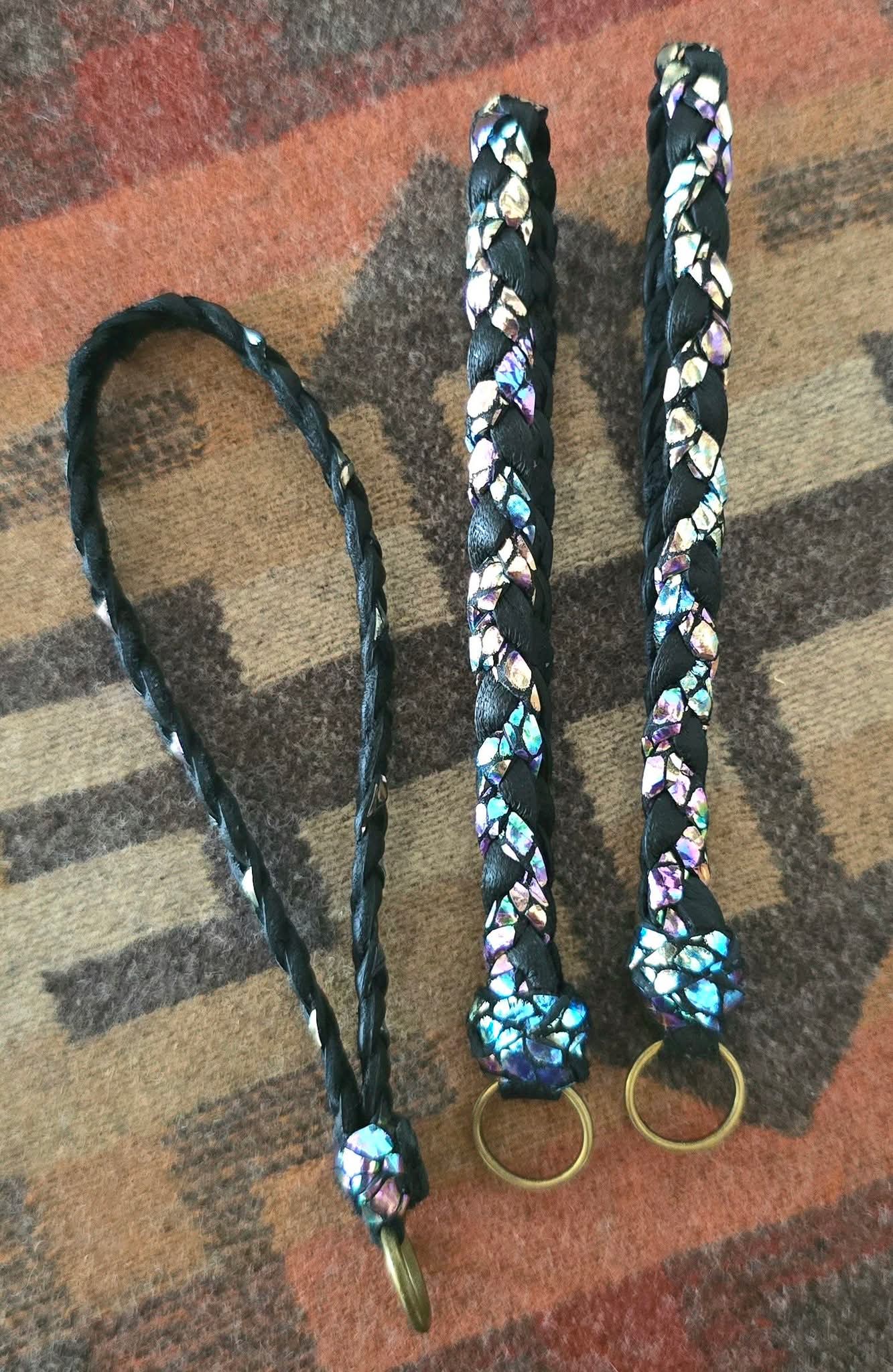 Metallic Rainbow Mermaid & Black Fob Hanger