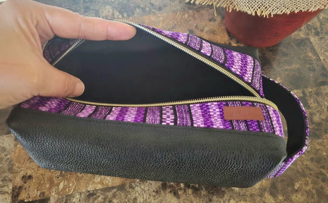 Purple Artisan Fabric & Leather