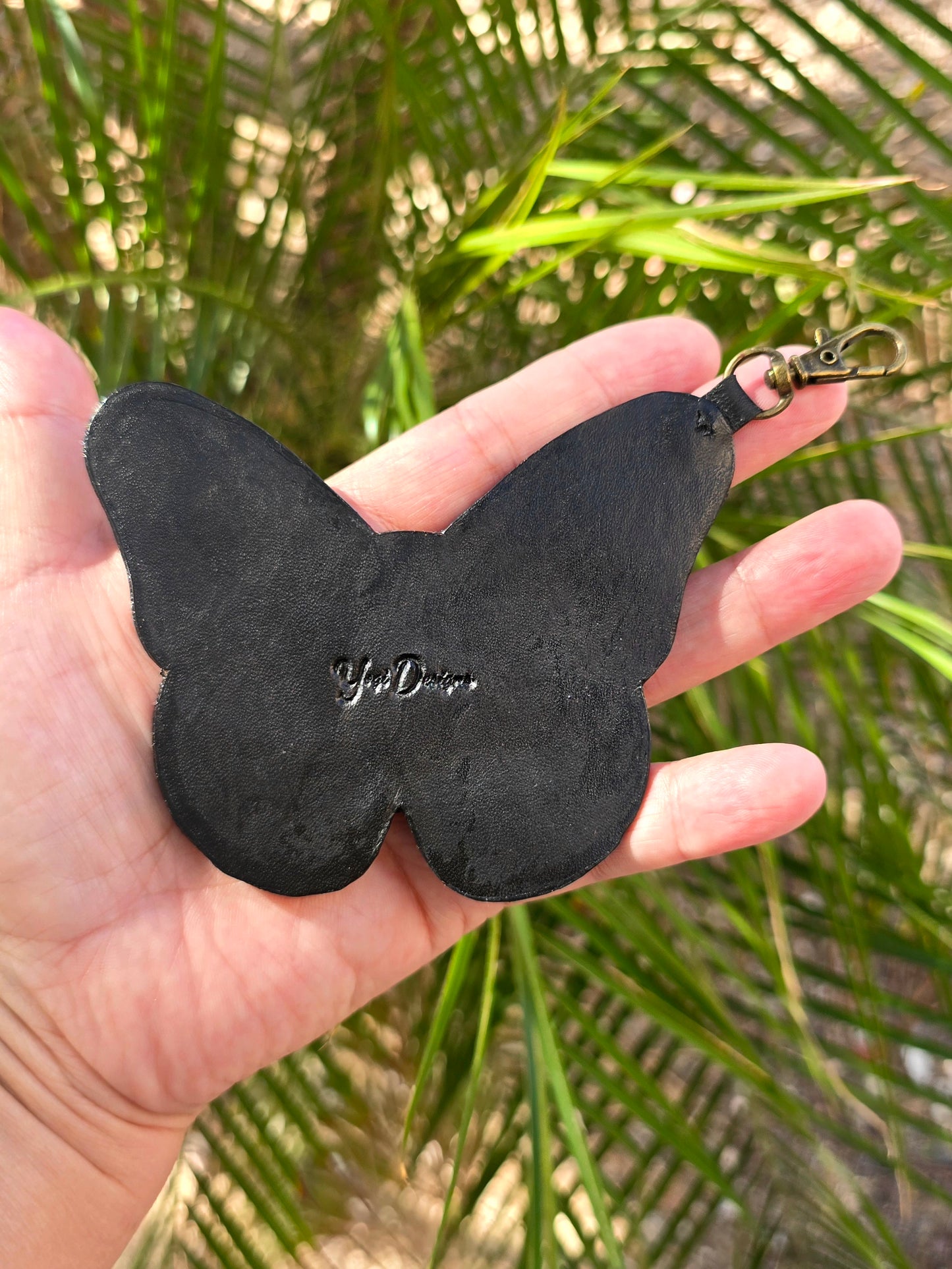 Leather Butterfly Charm