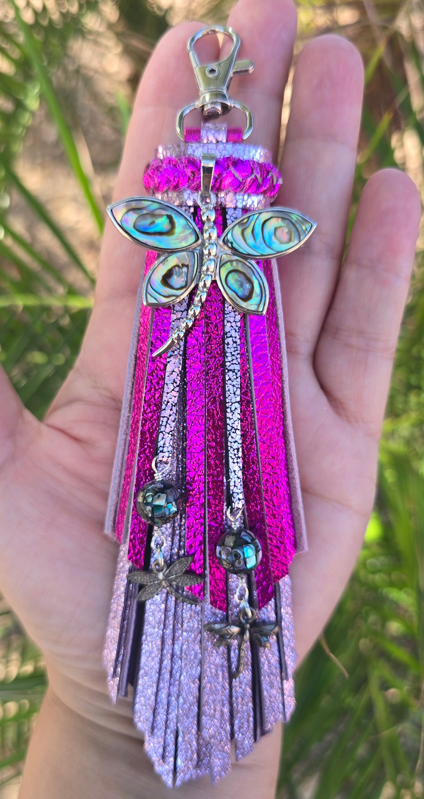 6" Glitter Abalone Tassel