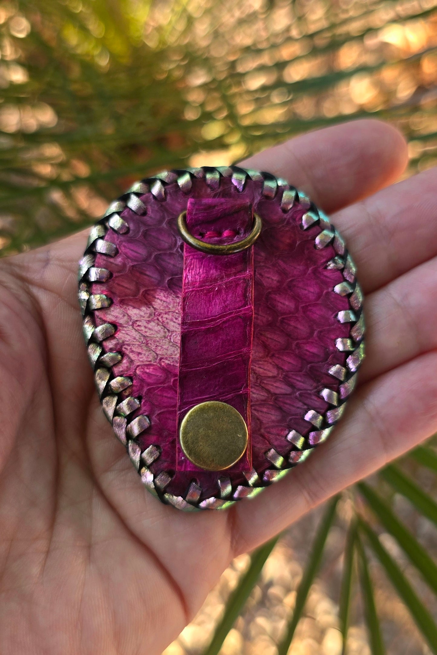 Snakeskin Purple Labradorite Bag Bolo