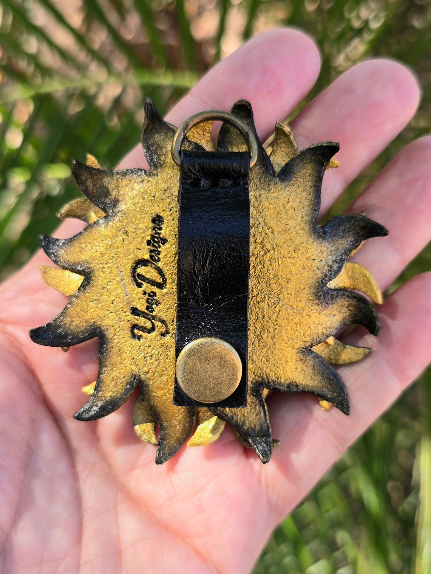 SunMoon Face Leather Bag Bolo