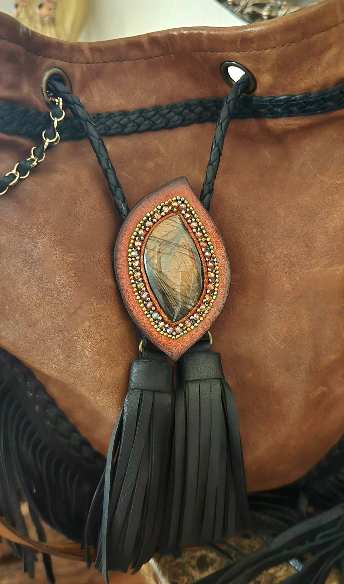 Labradorite Bag Bolo