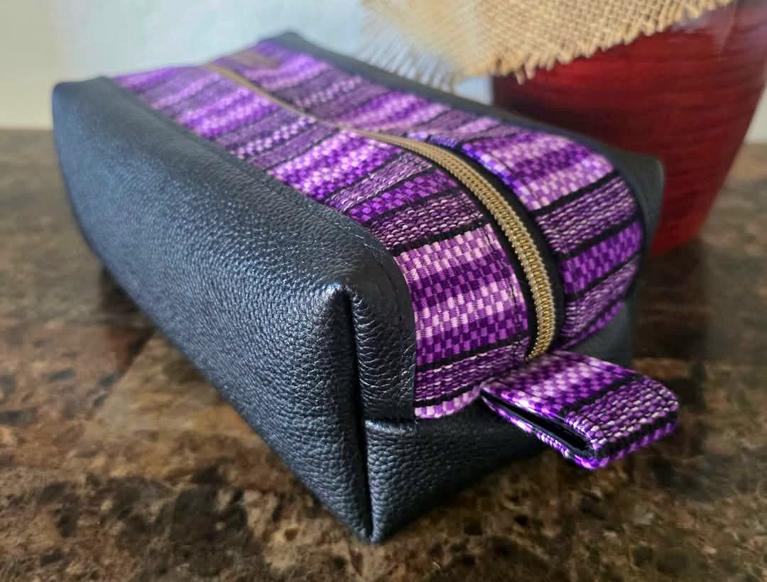 Purple Artisan Fabric & Leather