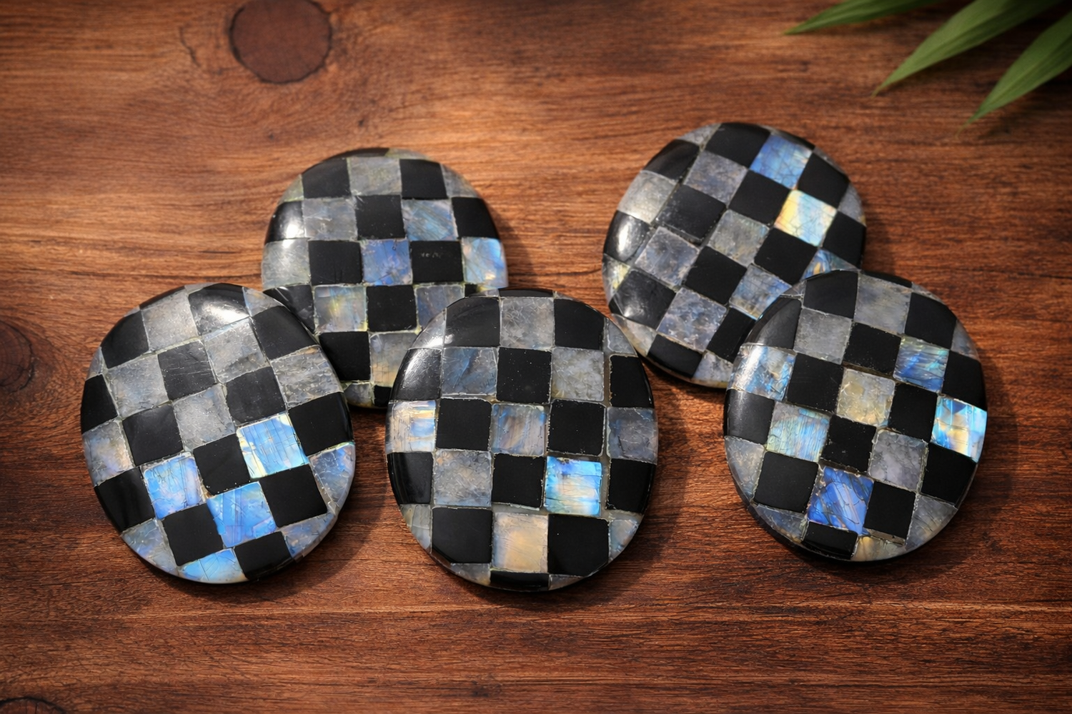 Custom Checkered Moonstone and Onyx