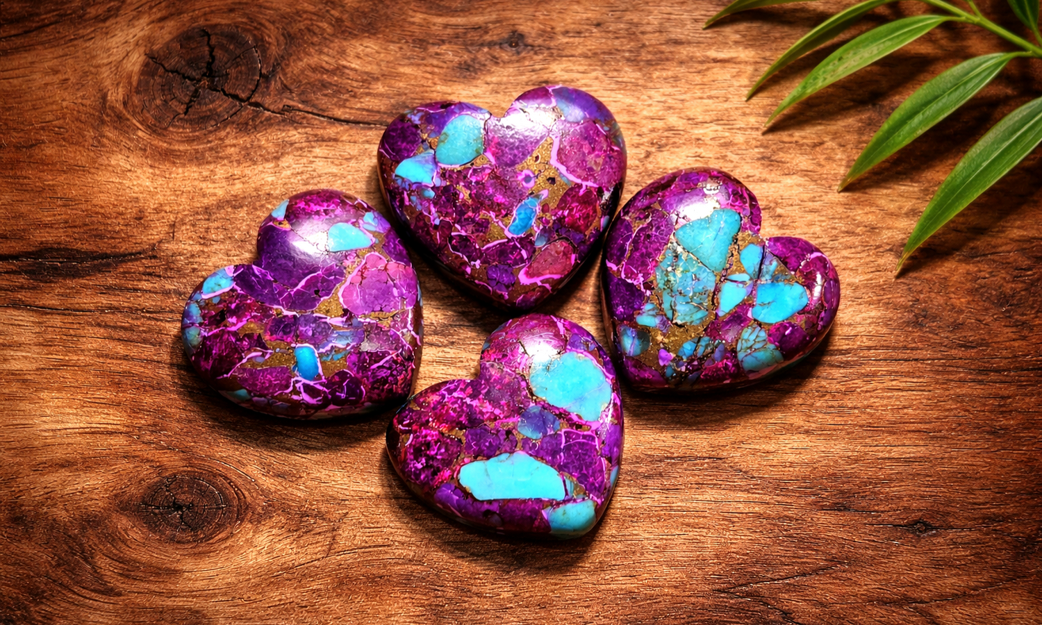 Electric Violet Dahlia Hearts