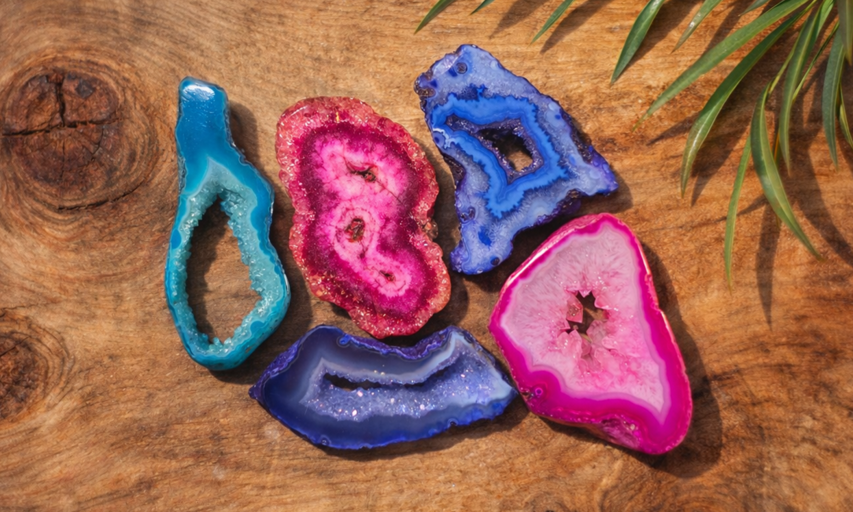 Agate Geode Window Druzies