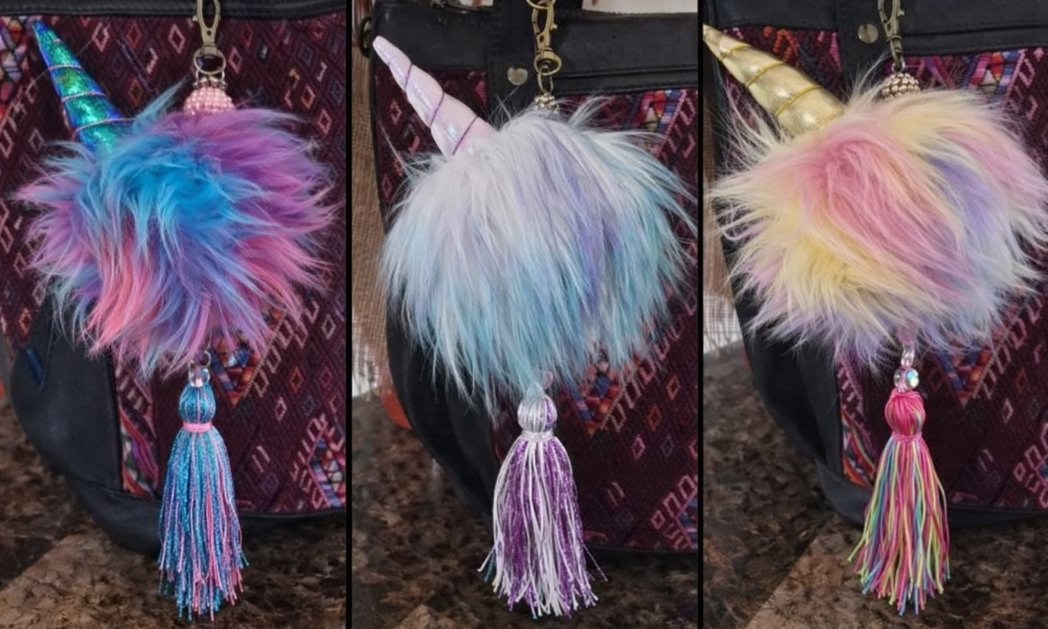 Unicorn Pom Tassels