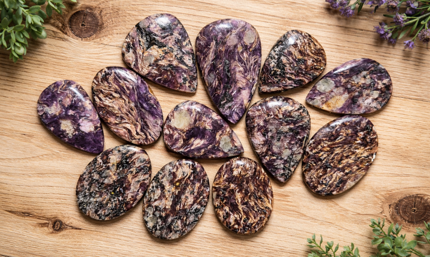 Stormy Fibrous Charoite