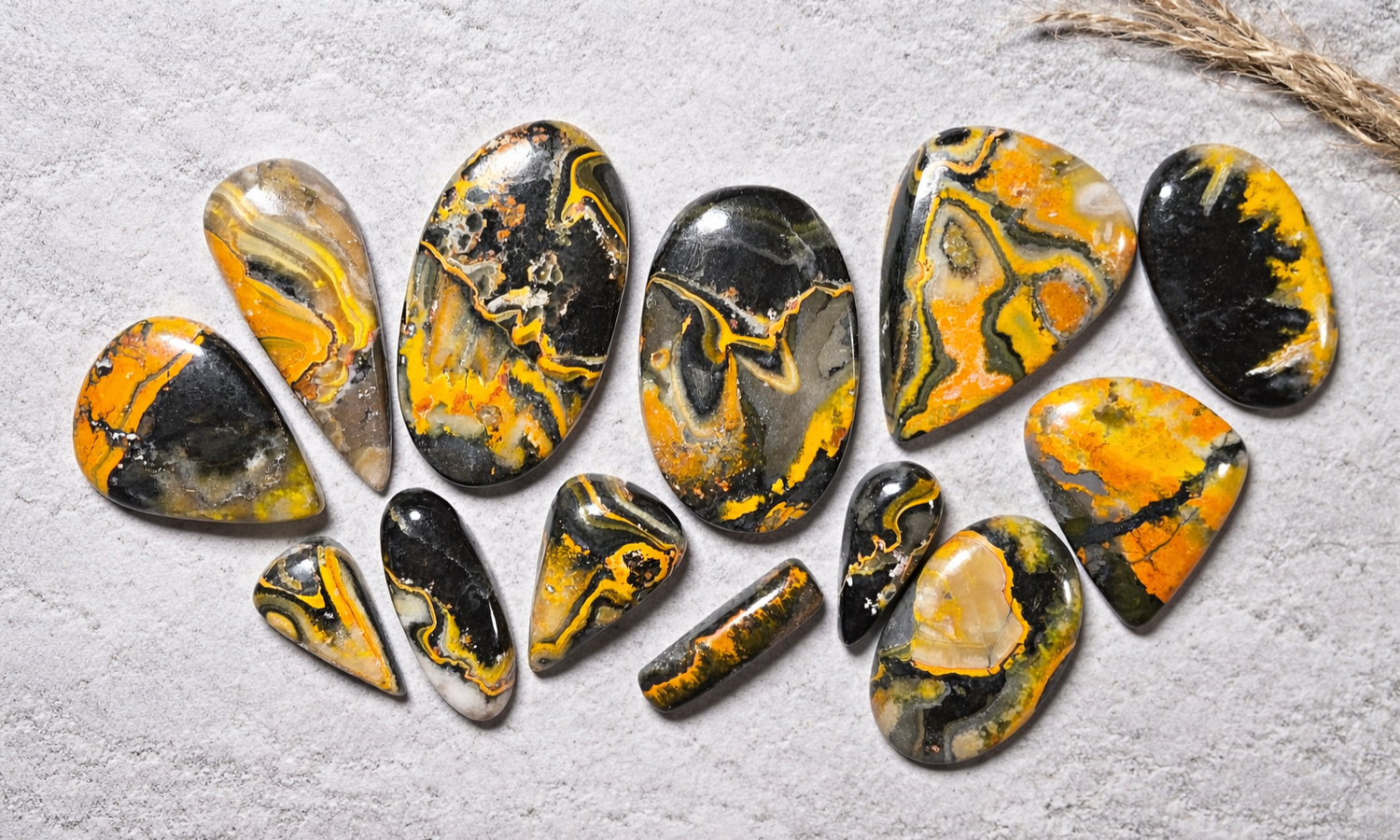 Bumblebee Jasper Cabochons