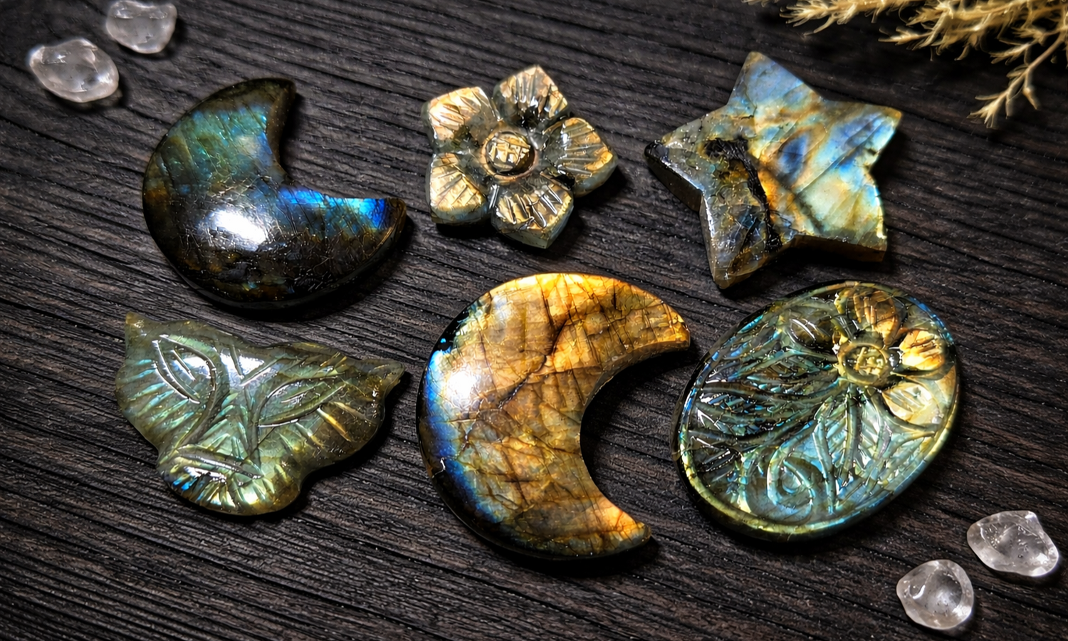 Carved Labradorite Cabochons