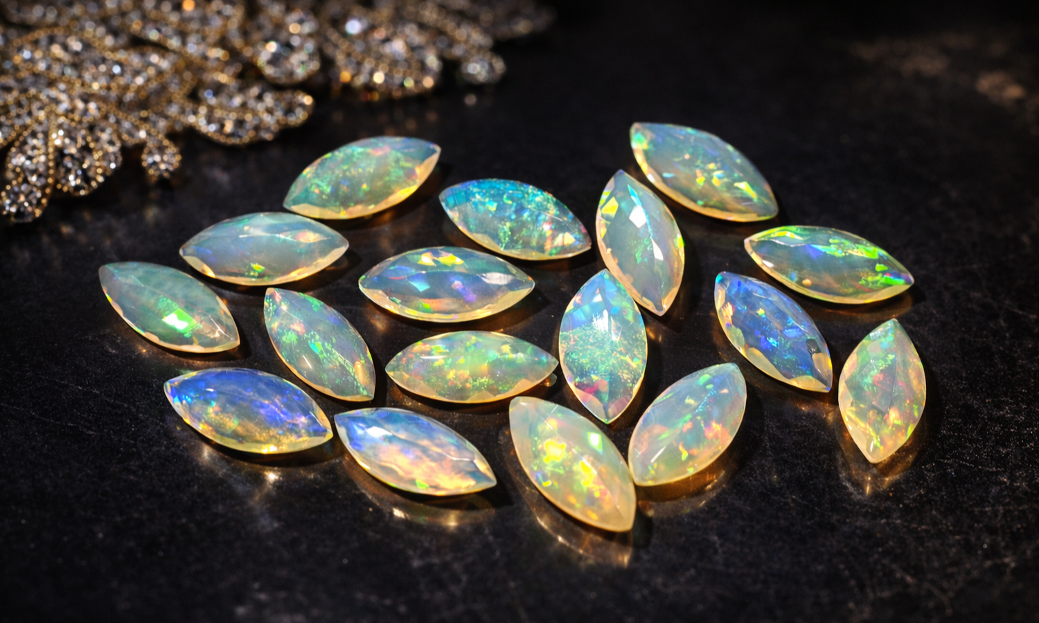 Ethiopian Welo Opal Accent Stones