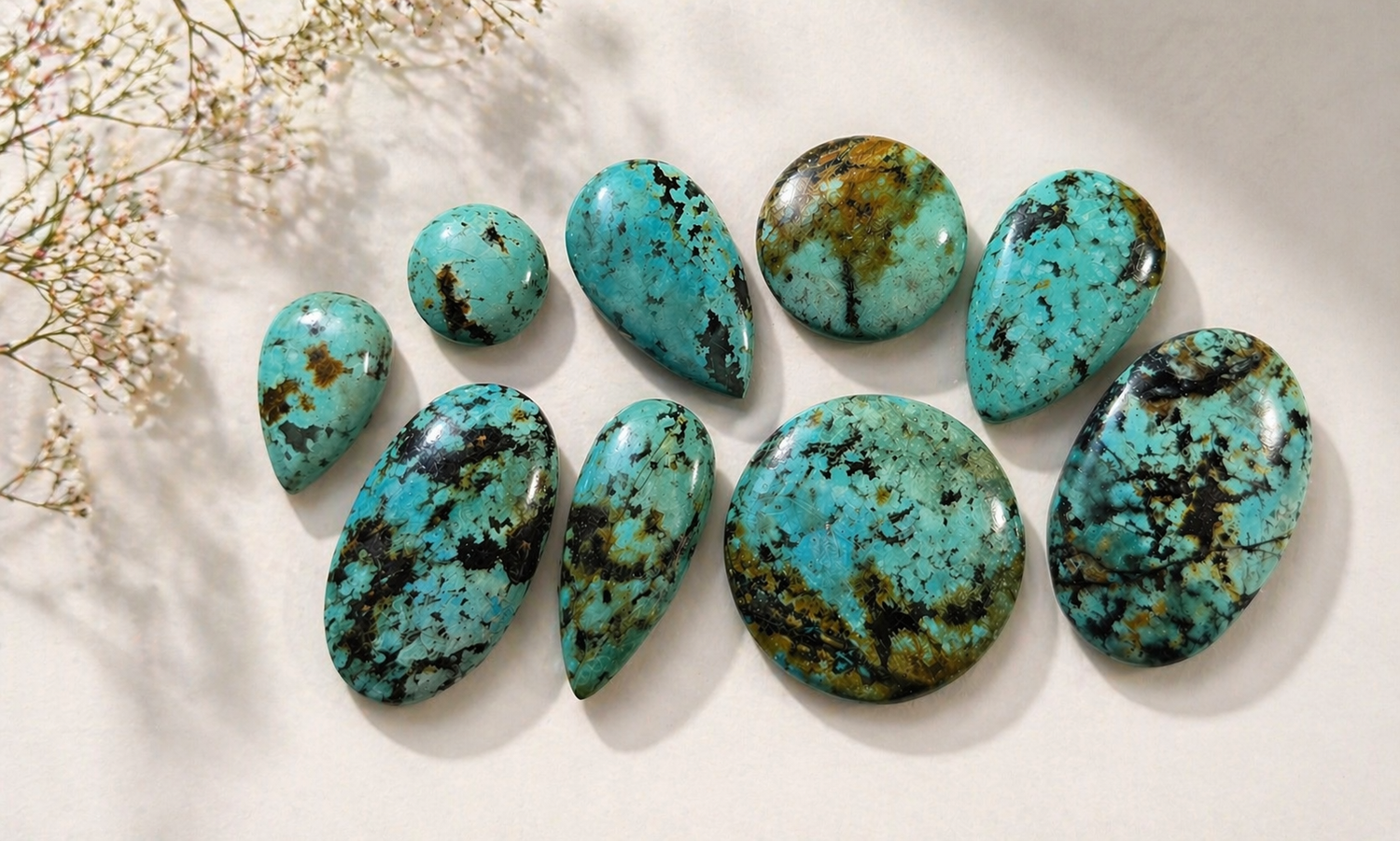African Turquoise Jasper Cabochons