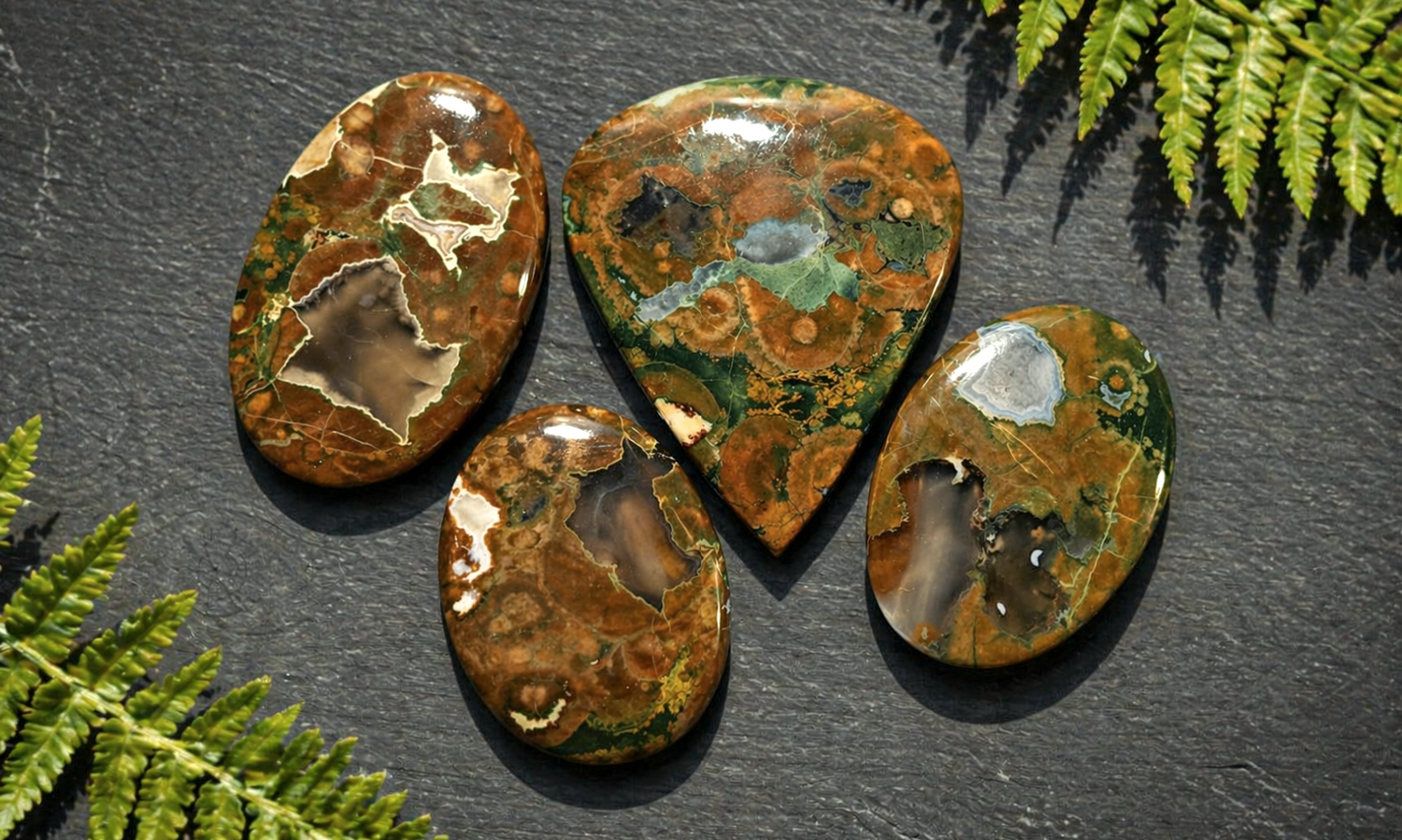 Rainforest Jasper Cabochons