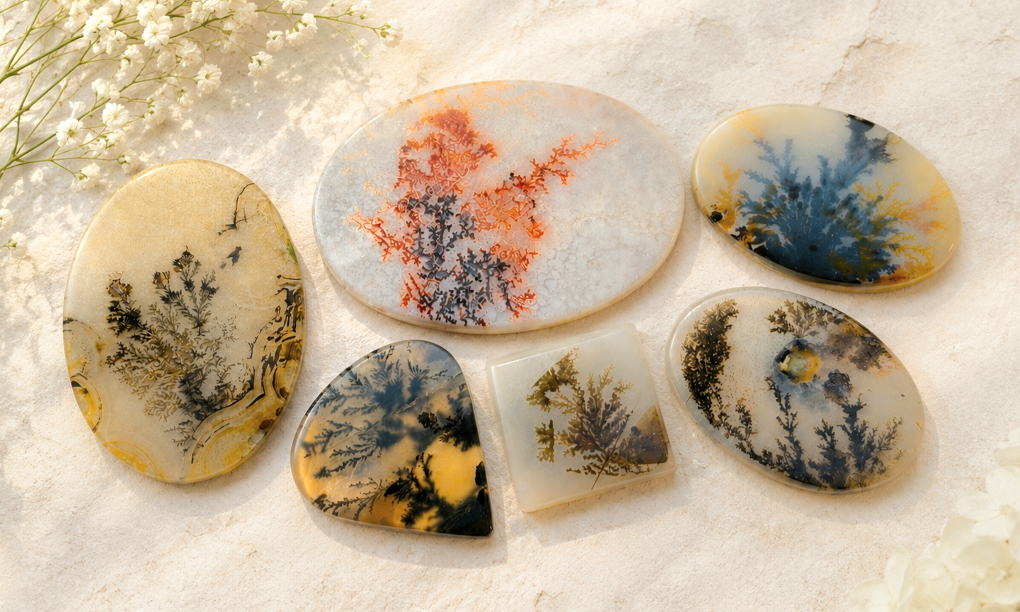 Dendritic Quartz Cabochons