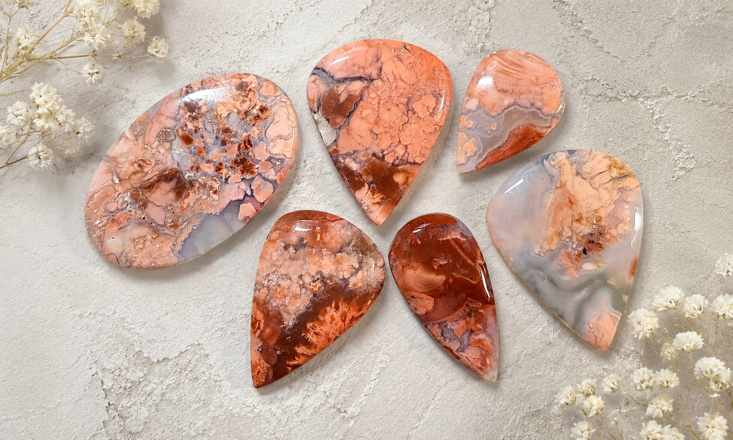 Cotton Candy Agate Cabochons