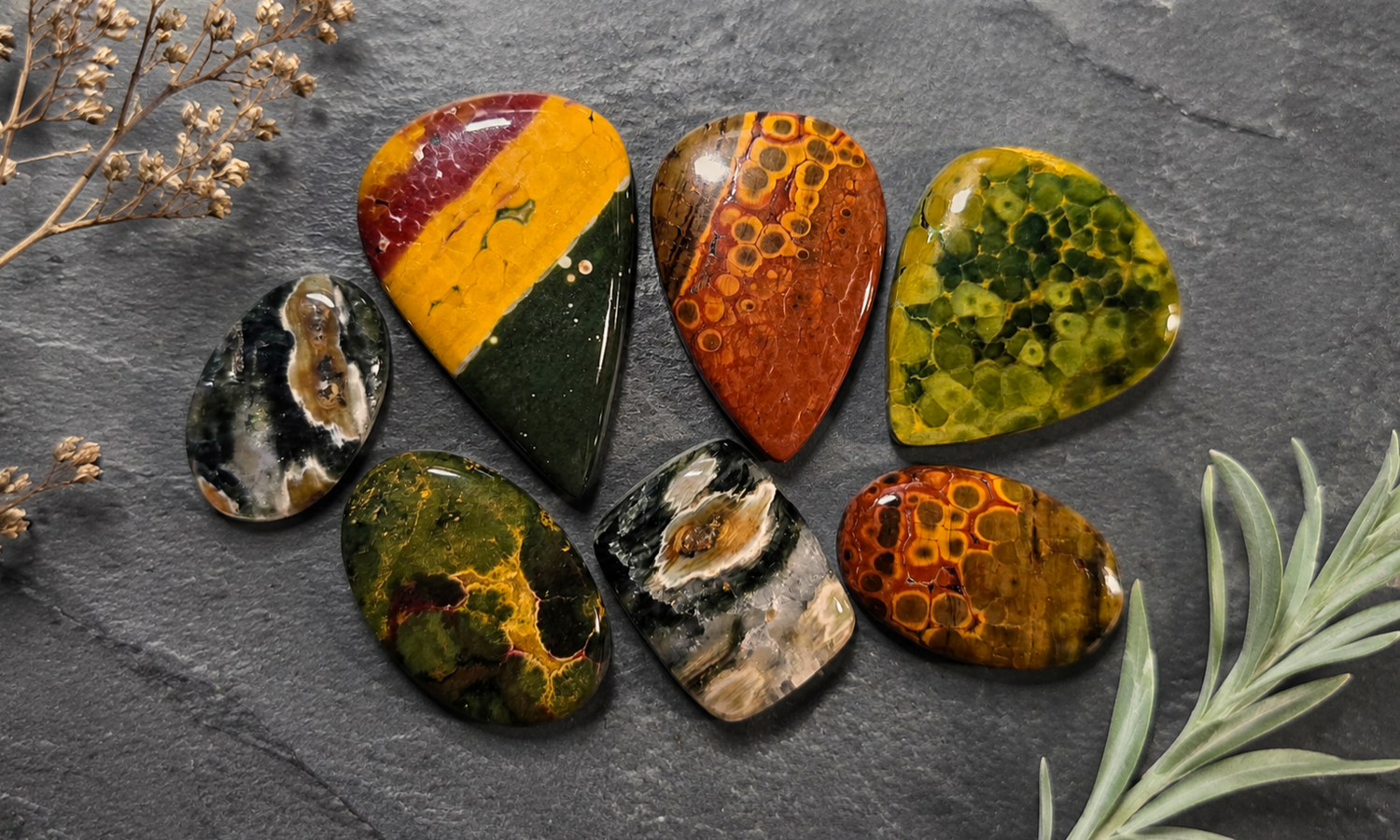 Ocean Jasper Cabochons