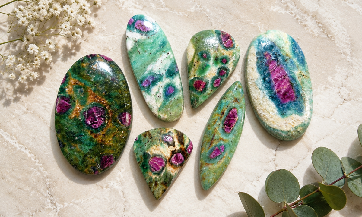 Ruby Fuchsite Cabochons
