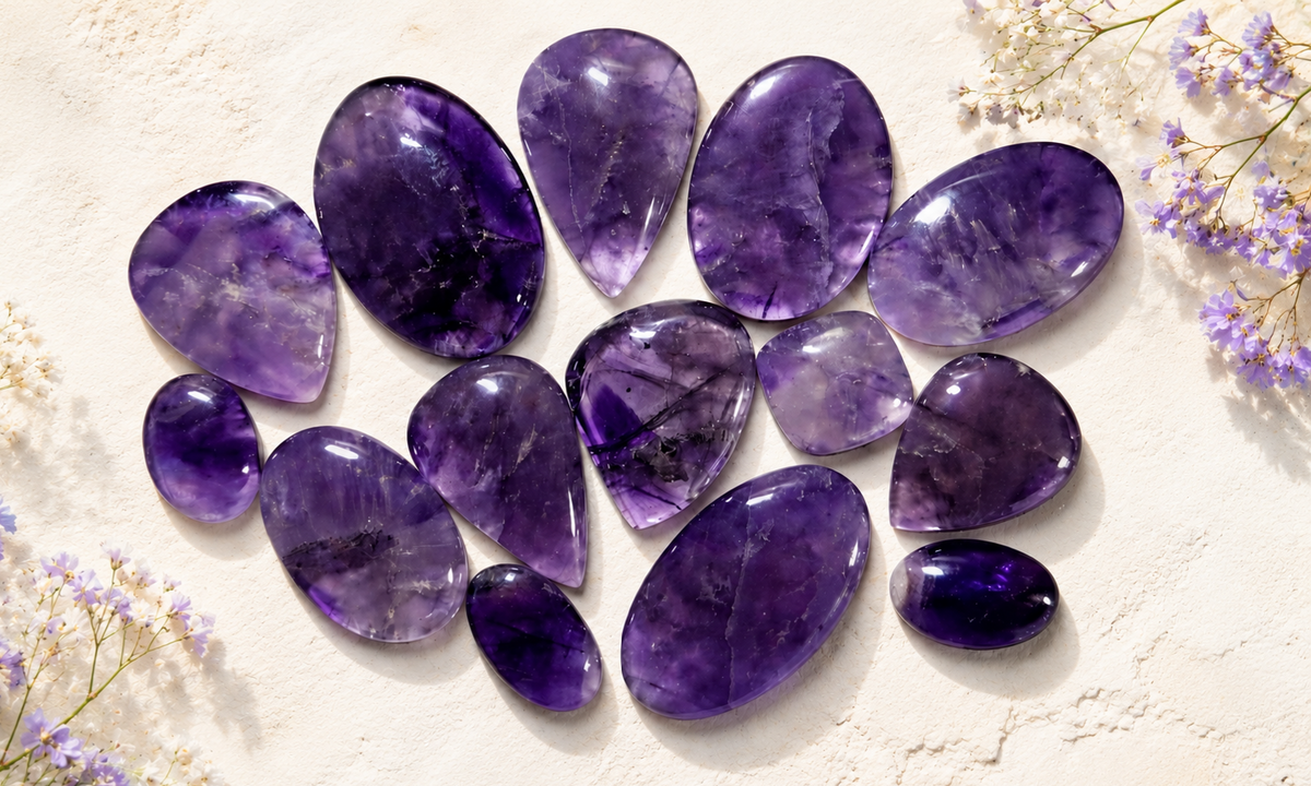 Natural Amethyst Cabochons